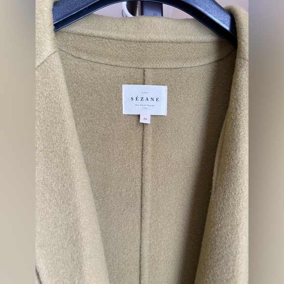 Sezane Mederick Coat Pistachio - Size 6 - Picture 5 of 11